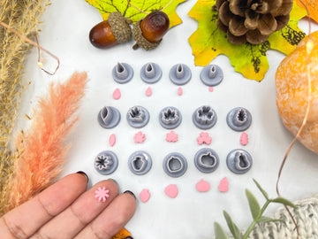 Fall Themed Micro / Mini Assorted Shaped Polymer Clay Cutter | Fondant Cutter | Cookie Cutter